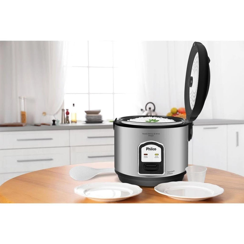 Panela de Arroz Elétrica Philco 5 Xícaras 1,6L