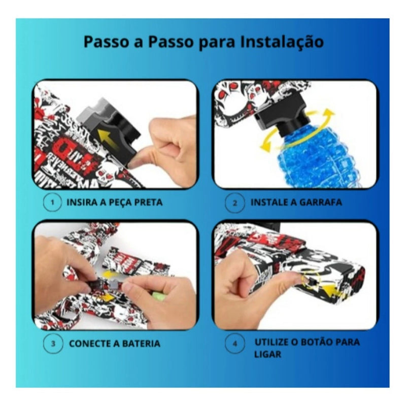 Metralhadora Automática De Gel M416/AK Arma De Bolinha Elétrica LANÇAMENTO 2024